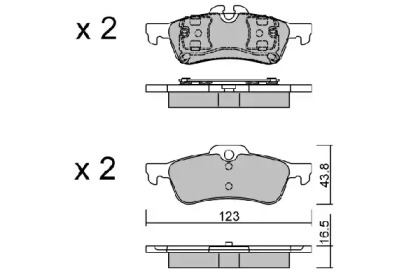 Комплект тормозных колодок (AISIN: BPMB-2001)